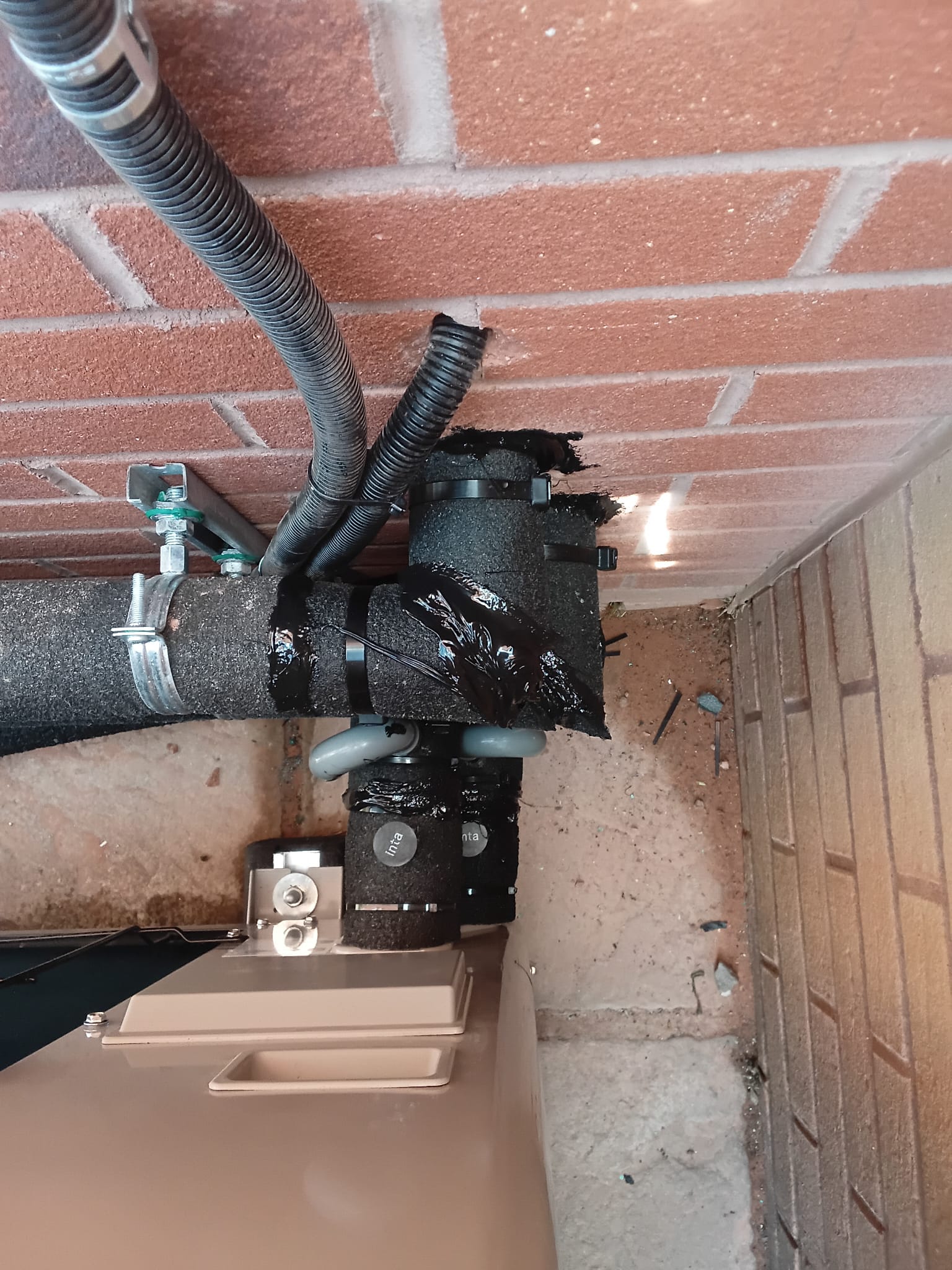 Air source heat pump installation photo