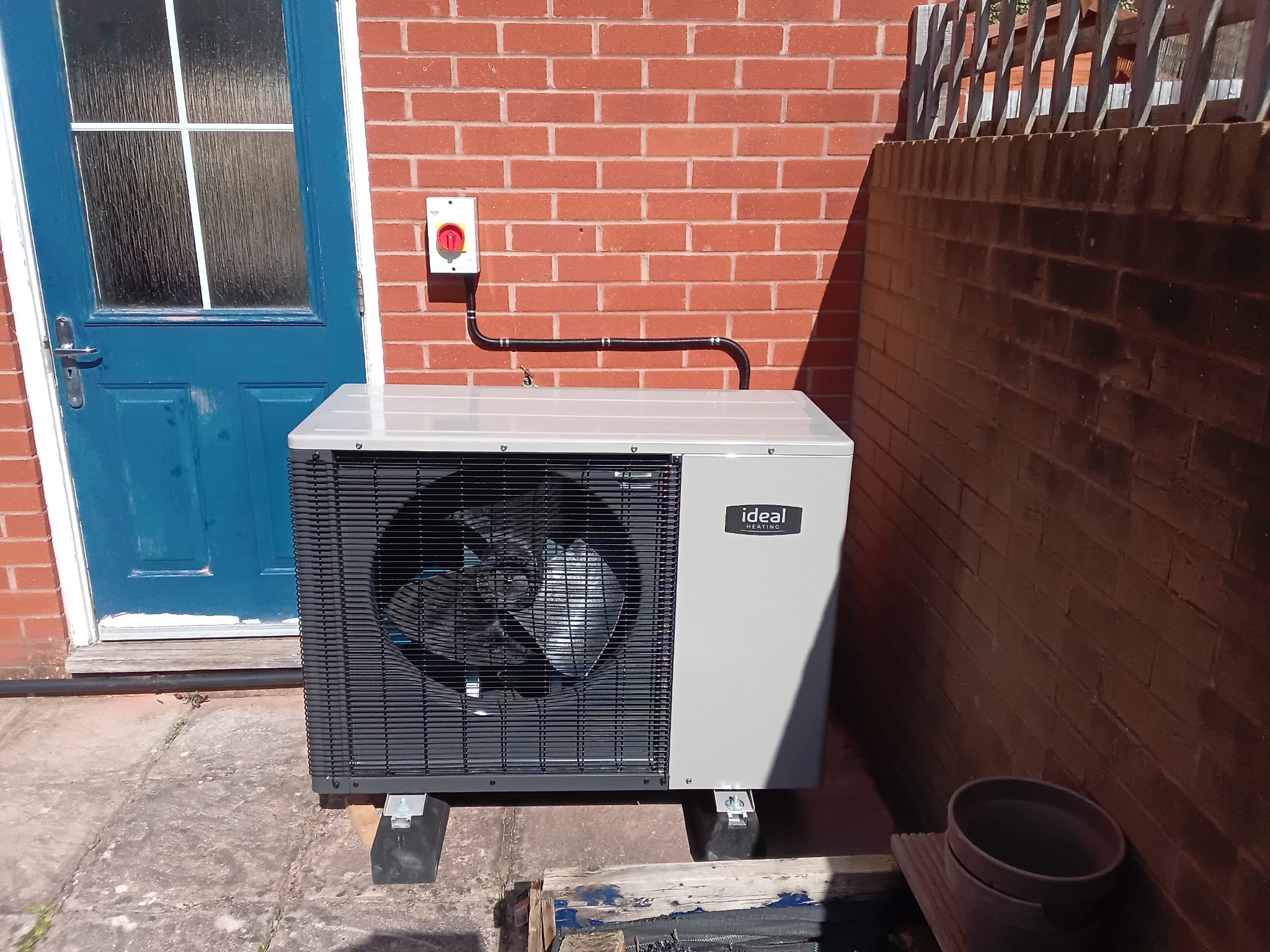 Air source heat pump installation photo